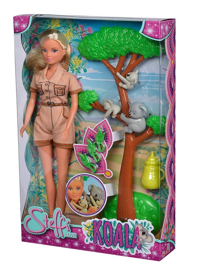 Steffi Love Simba Koala. Doll Takes Care of The Koala Family with Climbing Tree, Food and Water Bottle - Image 4